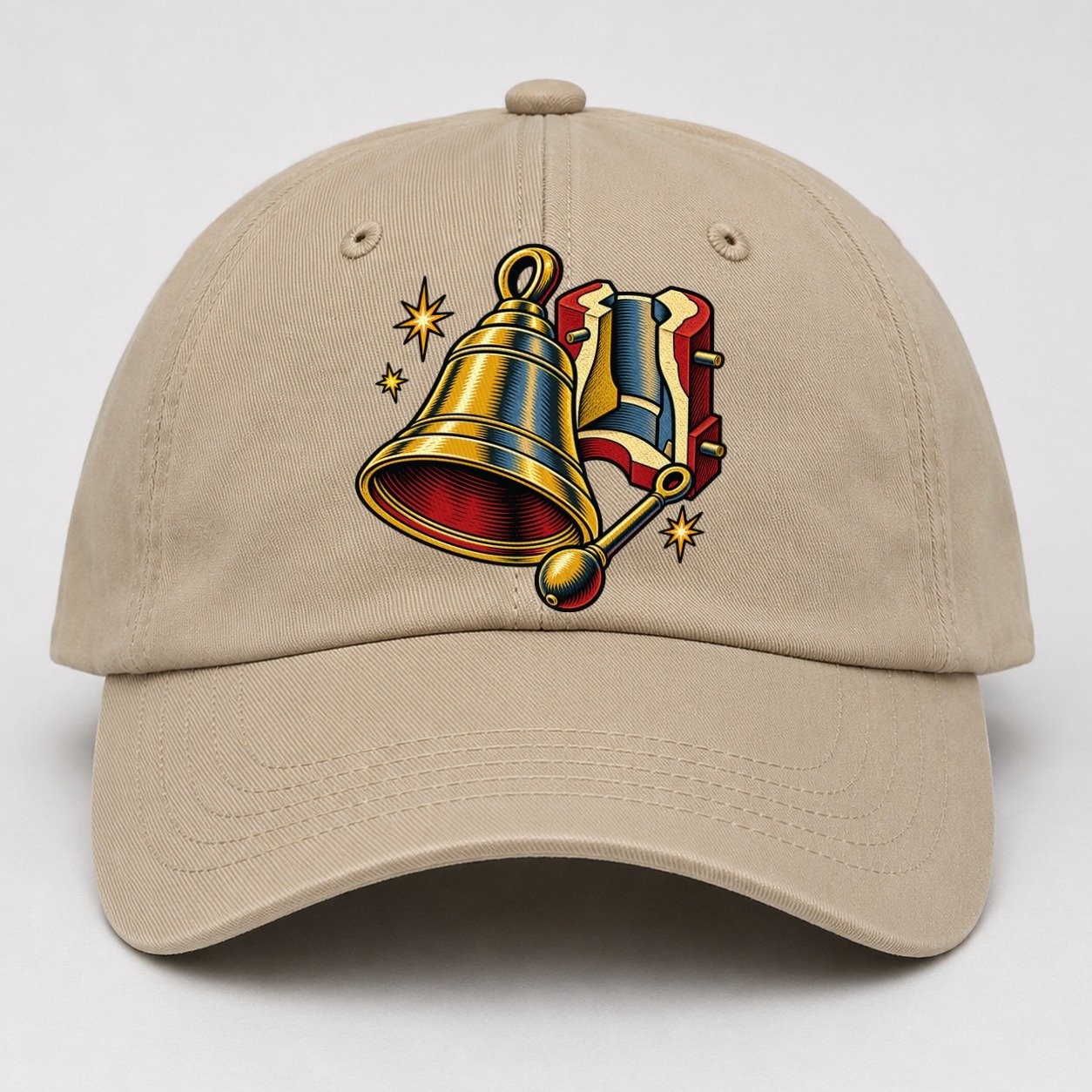 Bellfounder Handbell Mould And Clapper Uk Culture Heritage Baseball Cap – Khaki