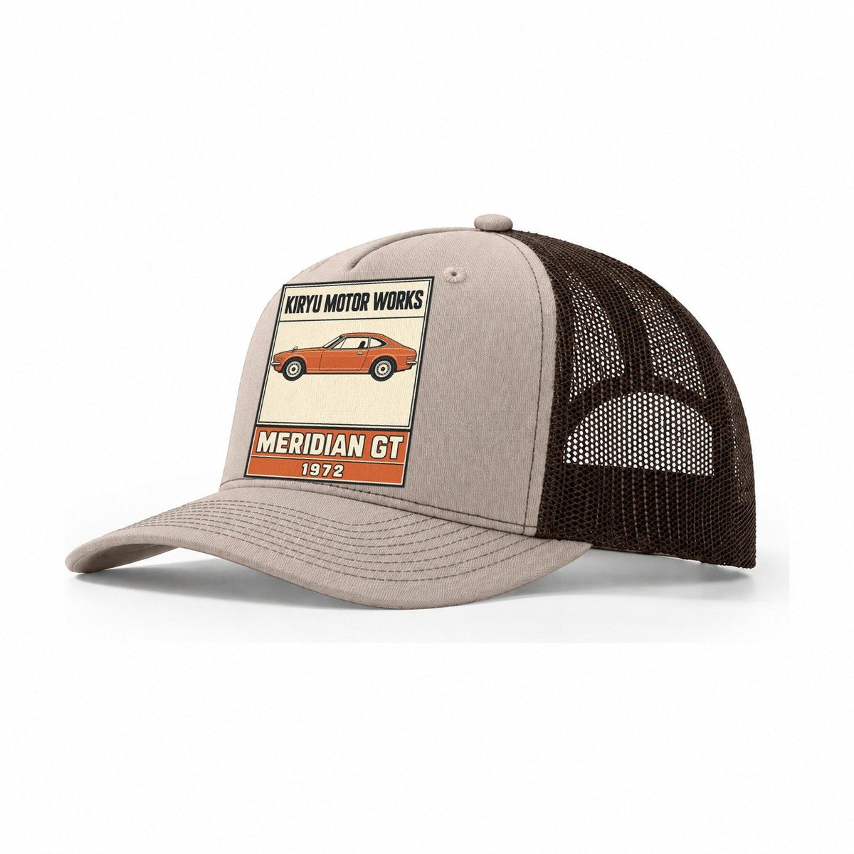Kiryu Meridian Gt Showa Speed Plates Trucker Hat – Khaki Brown