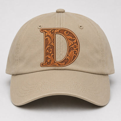 Tooled Leather D Monogram Baseball Cap – Khaki