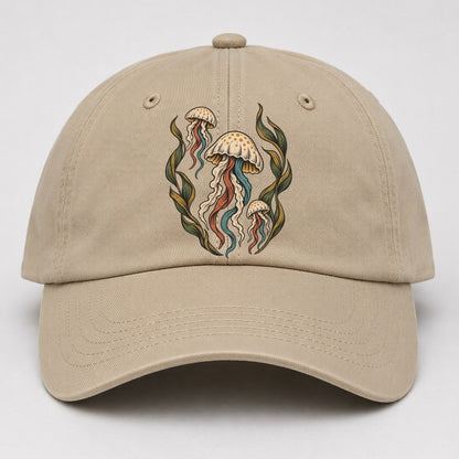 Jellyfish Kelp Lanterns Gentle Wild Baseball Cap – Khaki