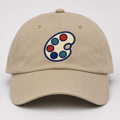 Painter Palette Tiny Solo Marks Baseball Cap – Khaki