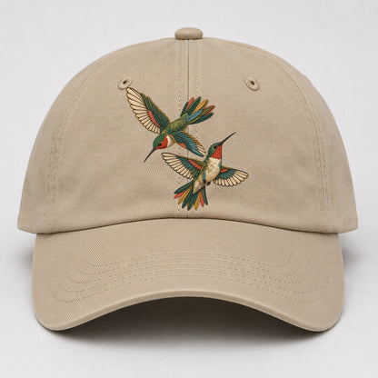 Crosswind Hummingbird Pair Gentle Wild Baseball Cap – Khaki