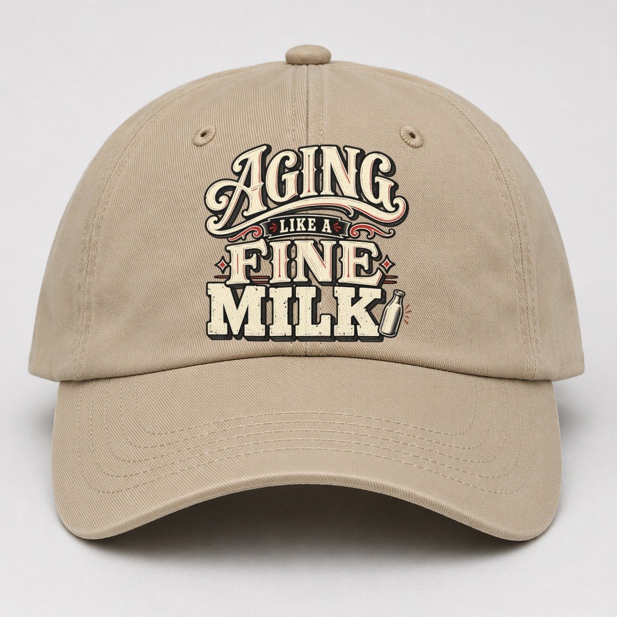 Aging Like A Fine Milk American Wit Baseball Cap – Khaki