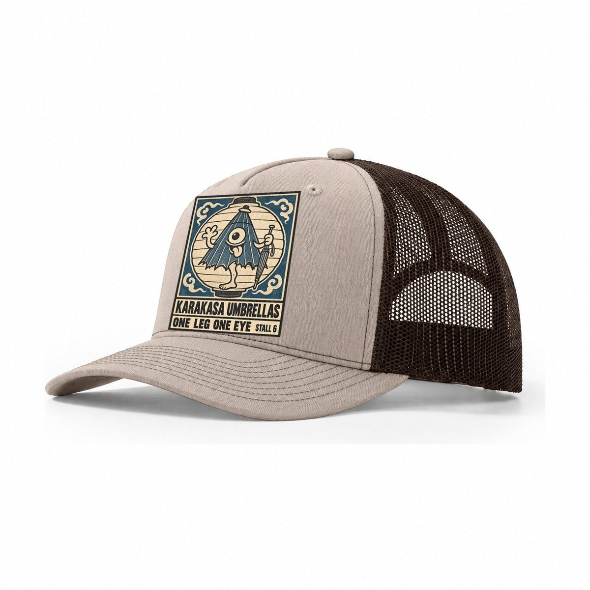 Karakasa Umbrellas Yokai Night Market Trucker Hat – Khaki Brown