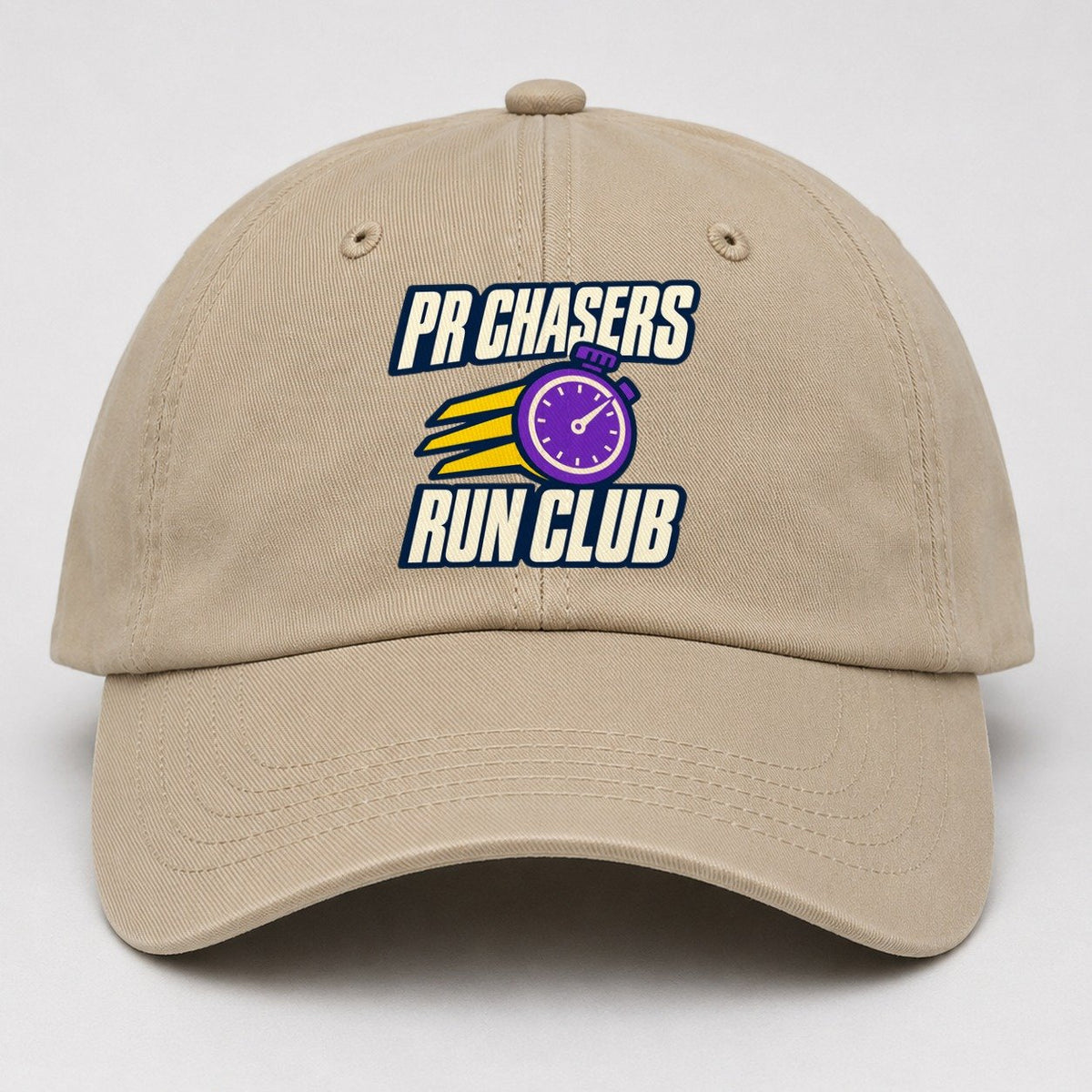 Pr Chasers Run Club 90S Running Clubs Baseball Cap – Khaki