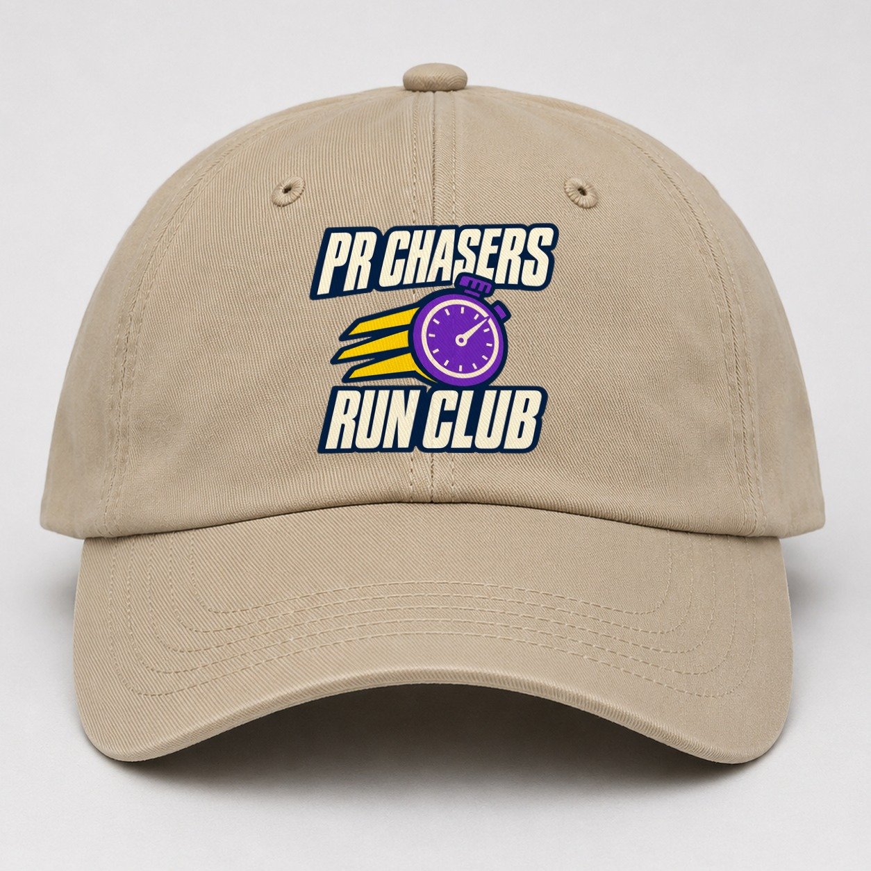 Pr Chasers Run Club 90S Running Clubs Baseball Cap – Khaki