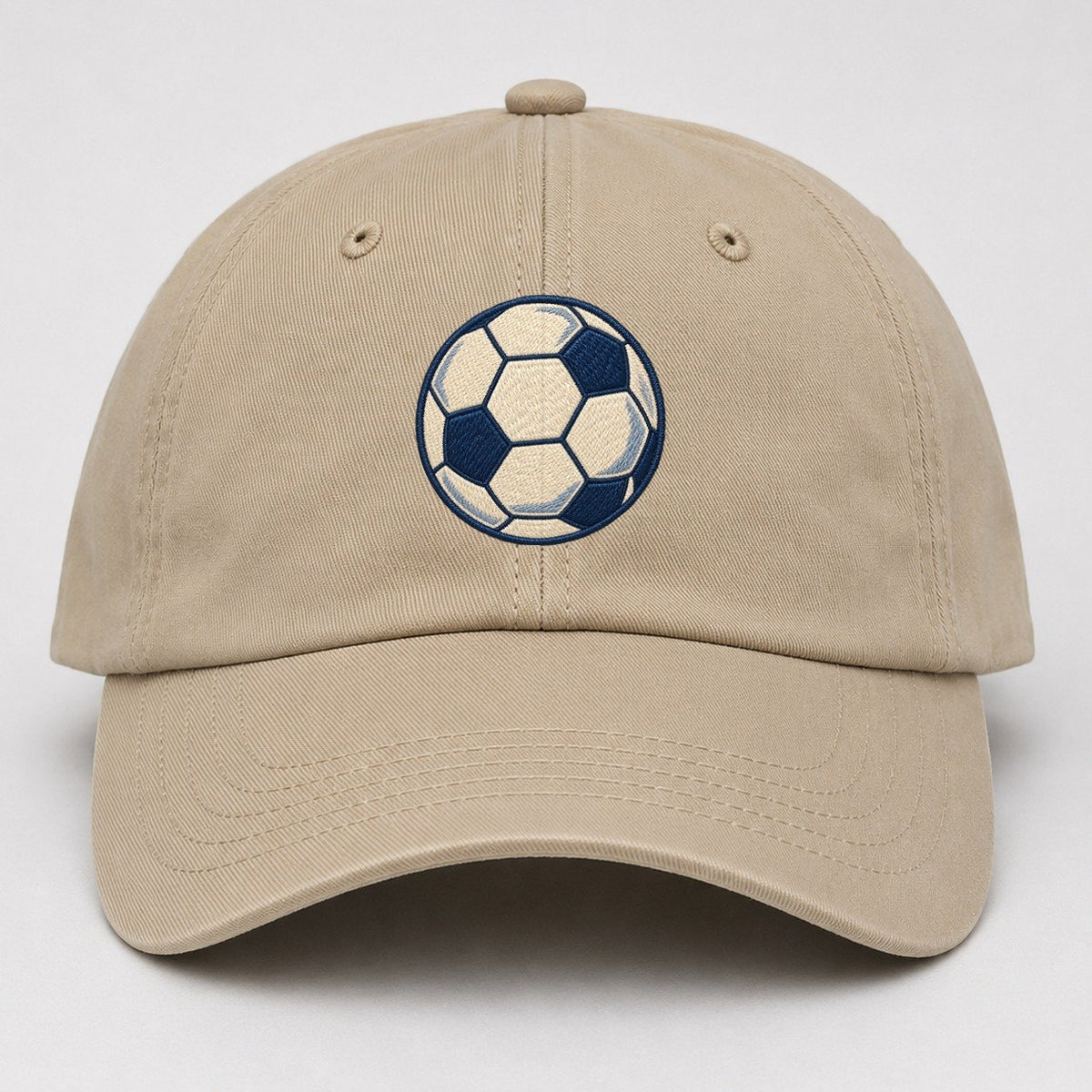 Soccer Ball Tiny Solo Marks Baseball Cap – Khaki