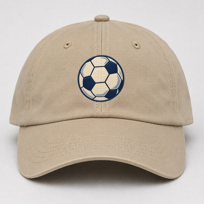 Soccer Ball Tiny Solo Marks Baseball Cap – Khaki