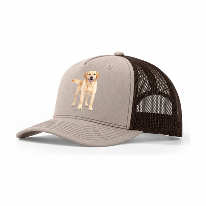 Labrador Retriever Standing Top Breeds Trucker Hat – Khaki Brown