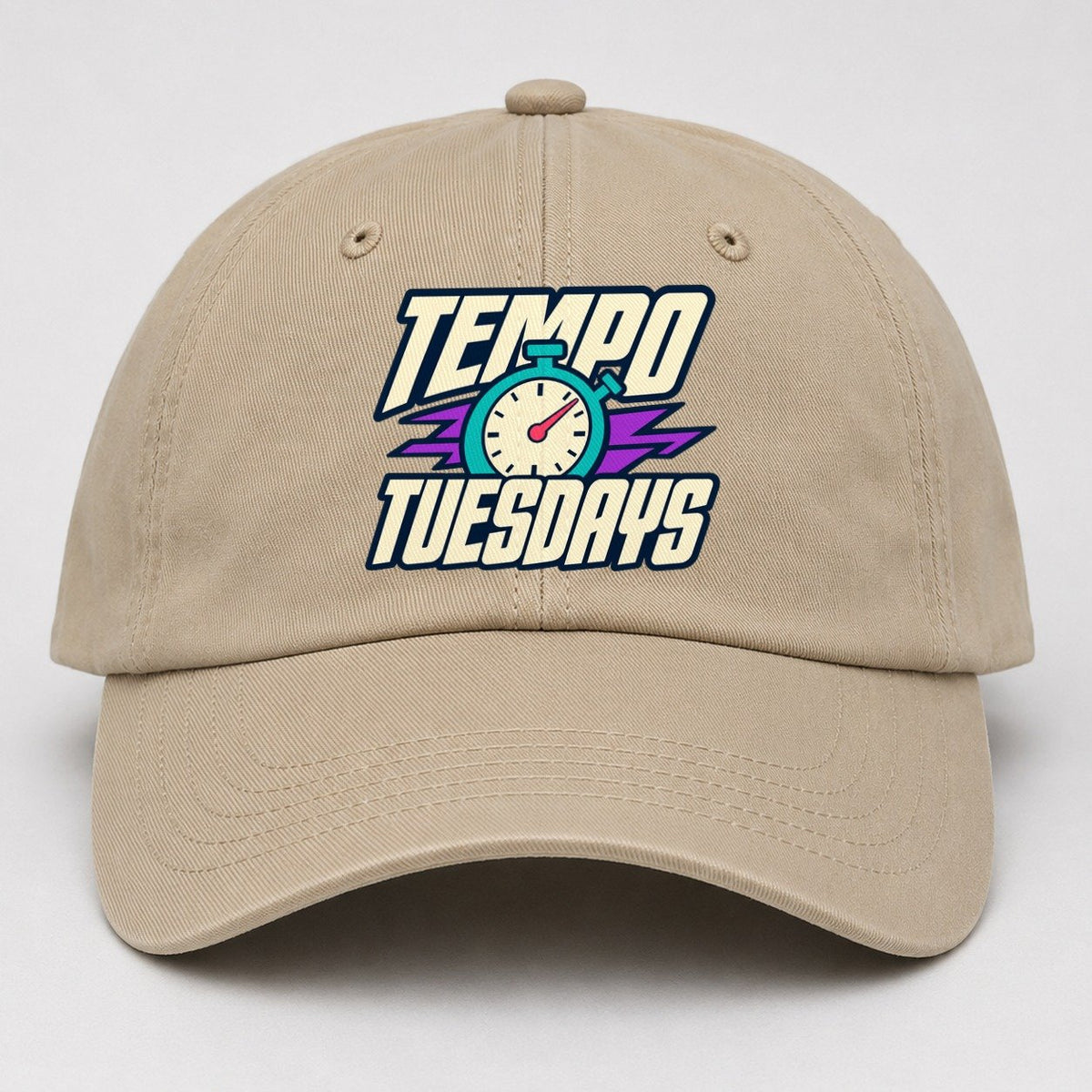 Tempo Tuesdays 90S Running Clubs Baseball Cap – Khaki