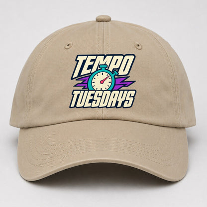 Tempo Tuesdays 90S Running Clubs Baseball Cap – Khaki