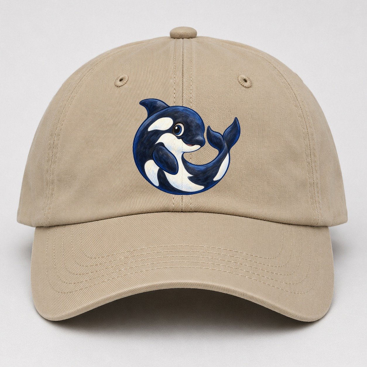 Orca Moon Curl Sea Sprite Baseball Cap – Khaki