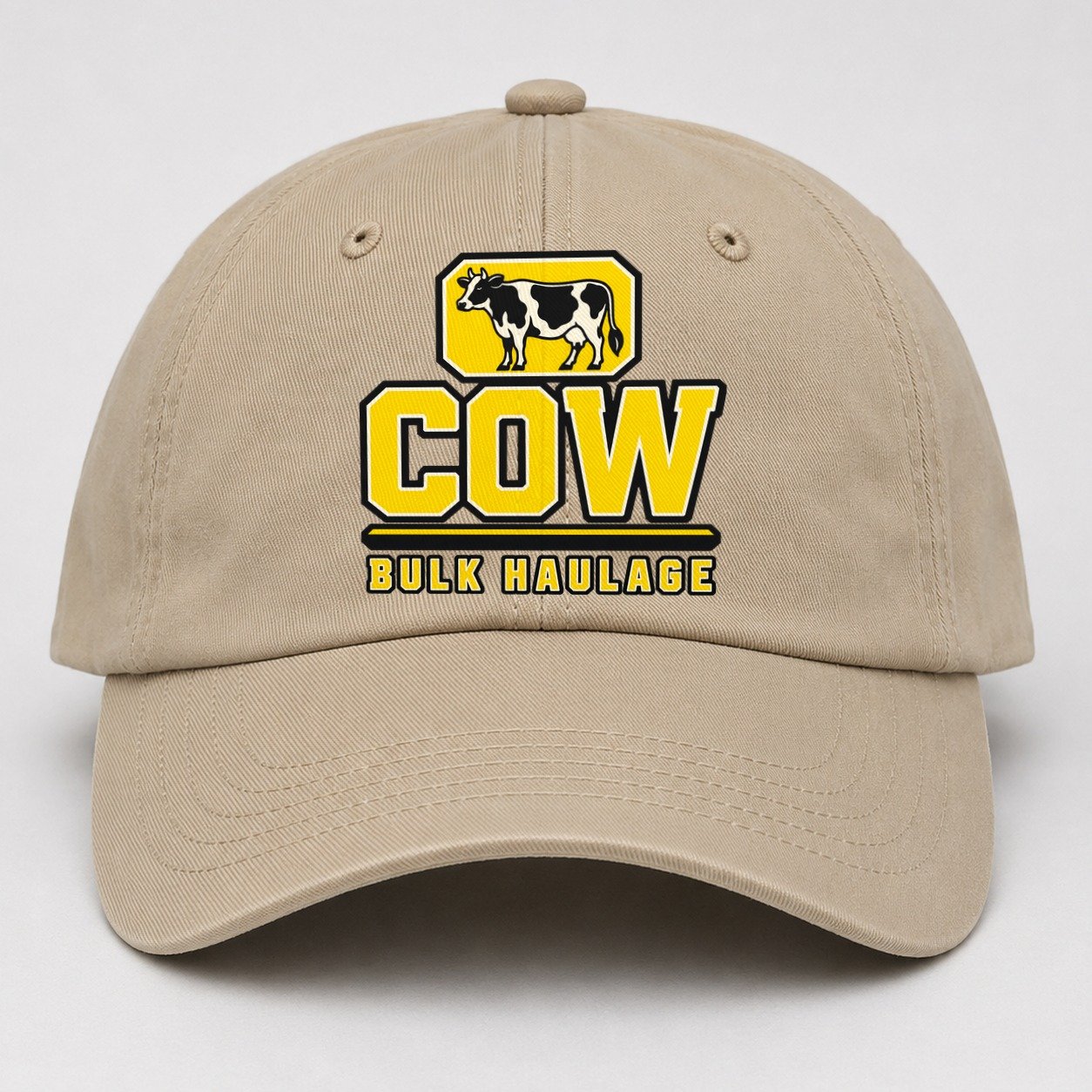 Cow Bulk Haulage Heavy Duty Baseball Cap – Khaki
