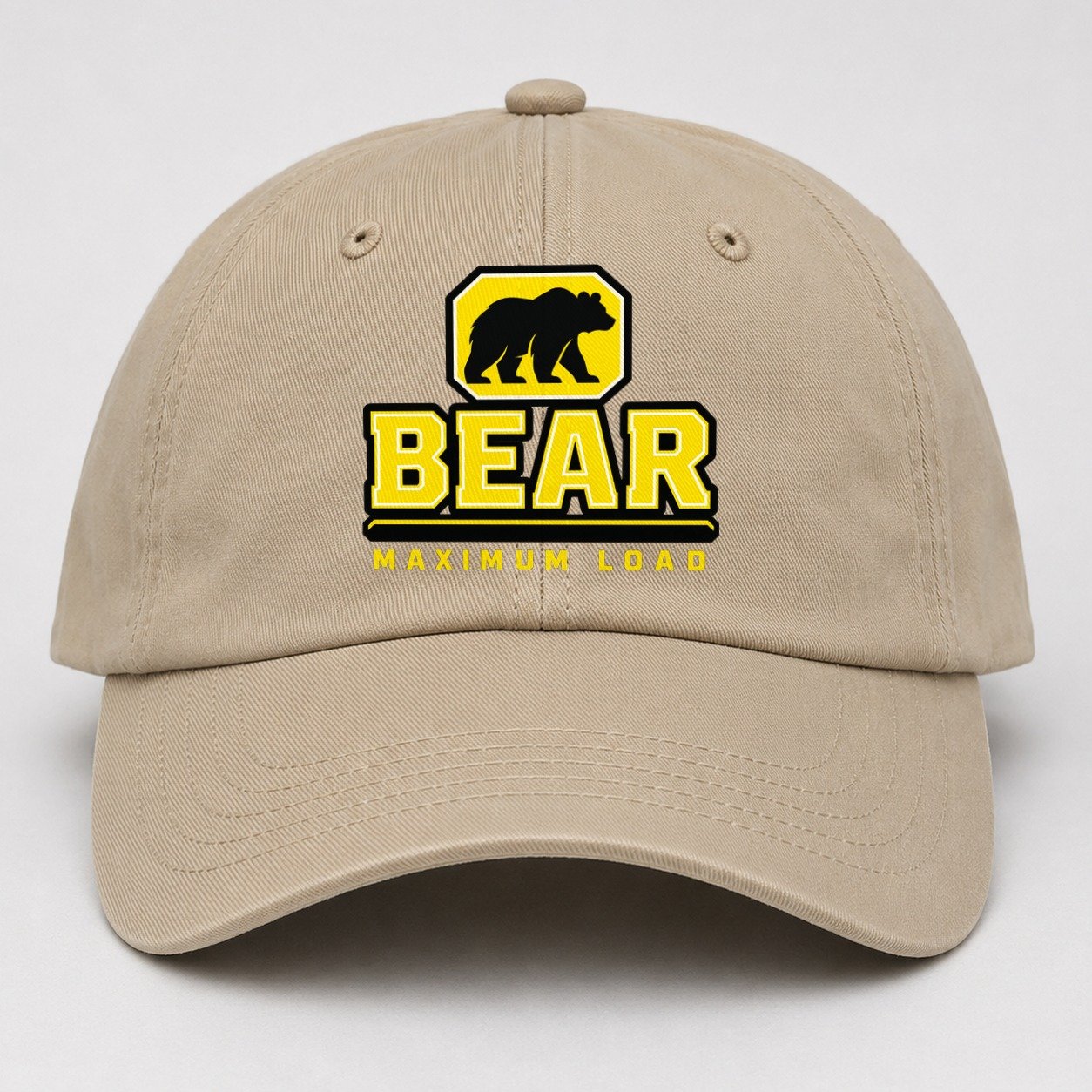 Bear Maximum Load Heavy Duty Baseball Cap – Khaki