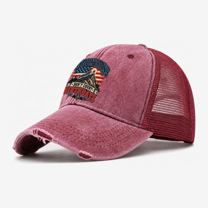 Mountains Don T Count Birthdays Old Man Strong Washed Trucker Hat – Wine Red