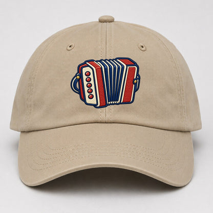 Button Accordion Tiny Solo Marks Baseball Cap – Khaki