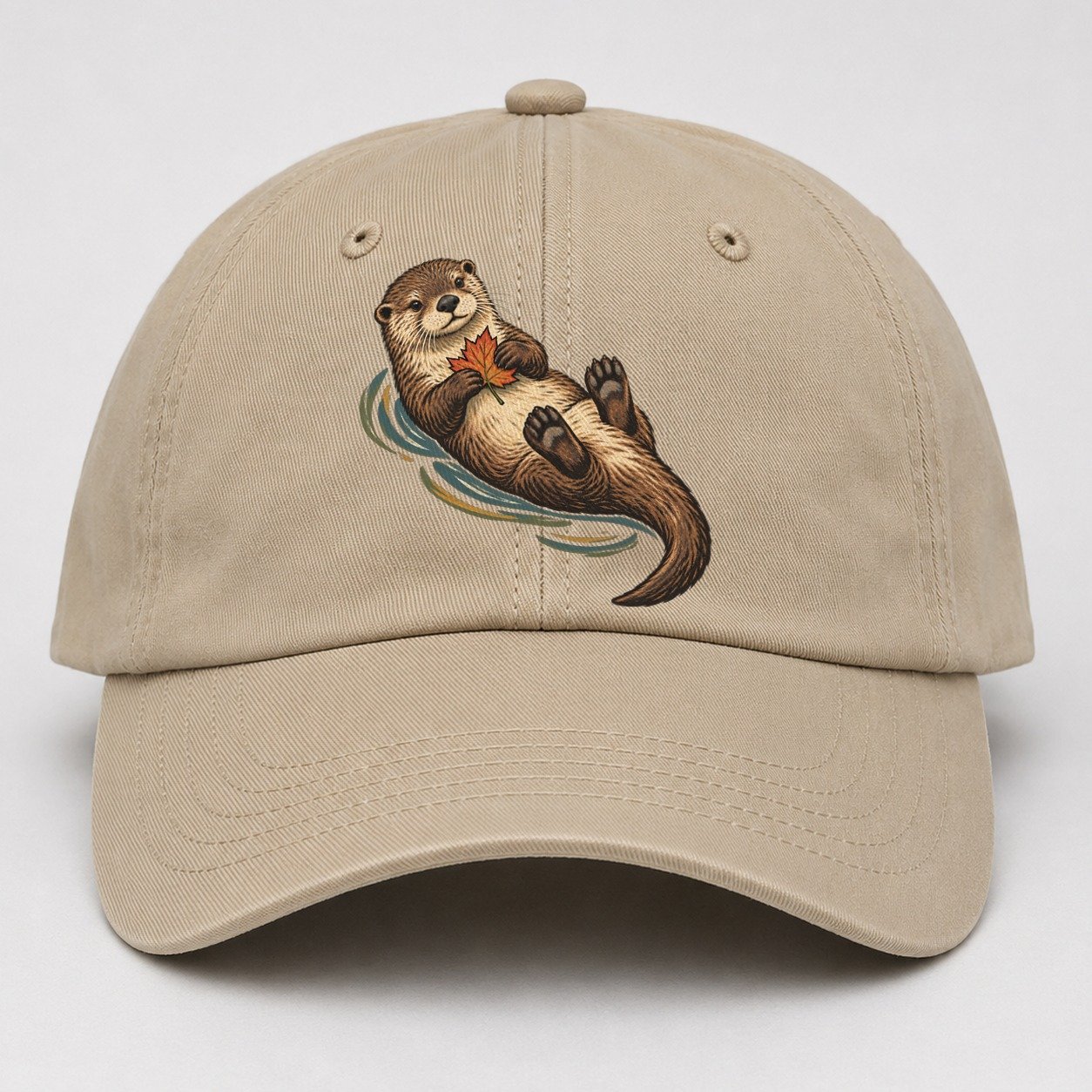 Otter Floating Leaf Gentle Wild Baseball Cap – Khaki
