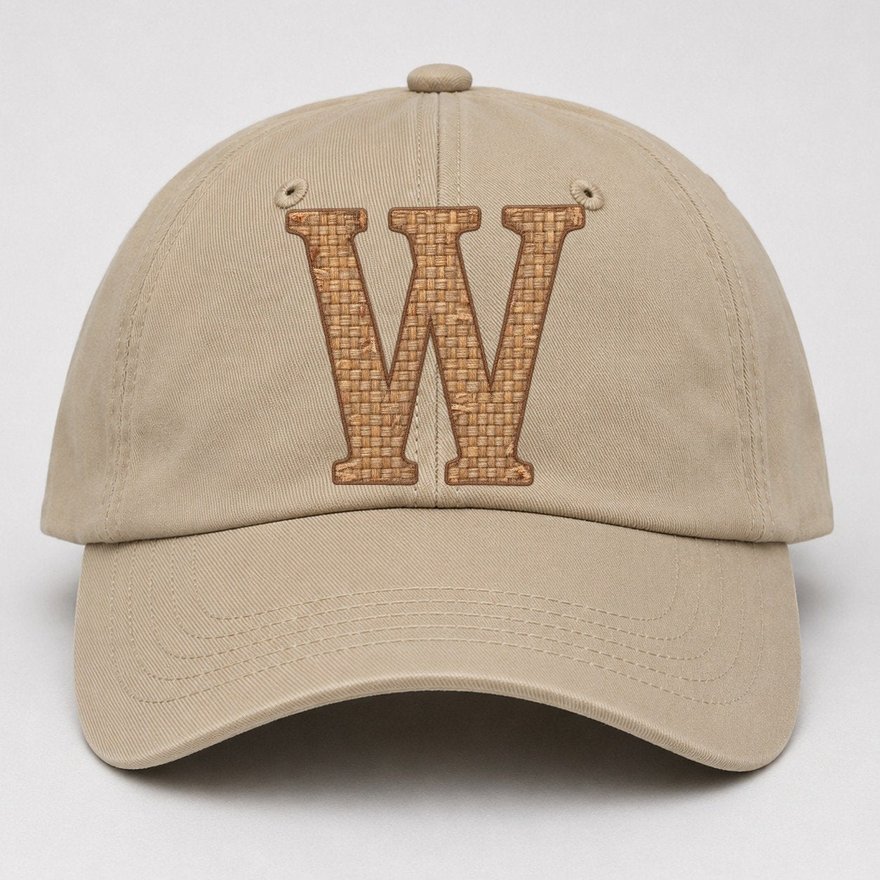 Woven Tweed W Monogram Baseball Cap – Khaki