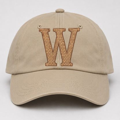 Woven Tweed W Monogram Baseball Cap – Khaki