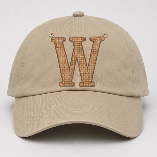 Woven Tweed W Monogram Baseball Cap – Khaki