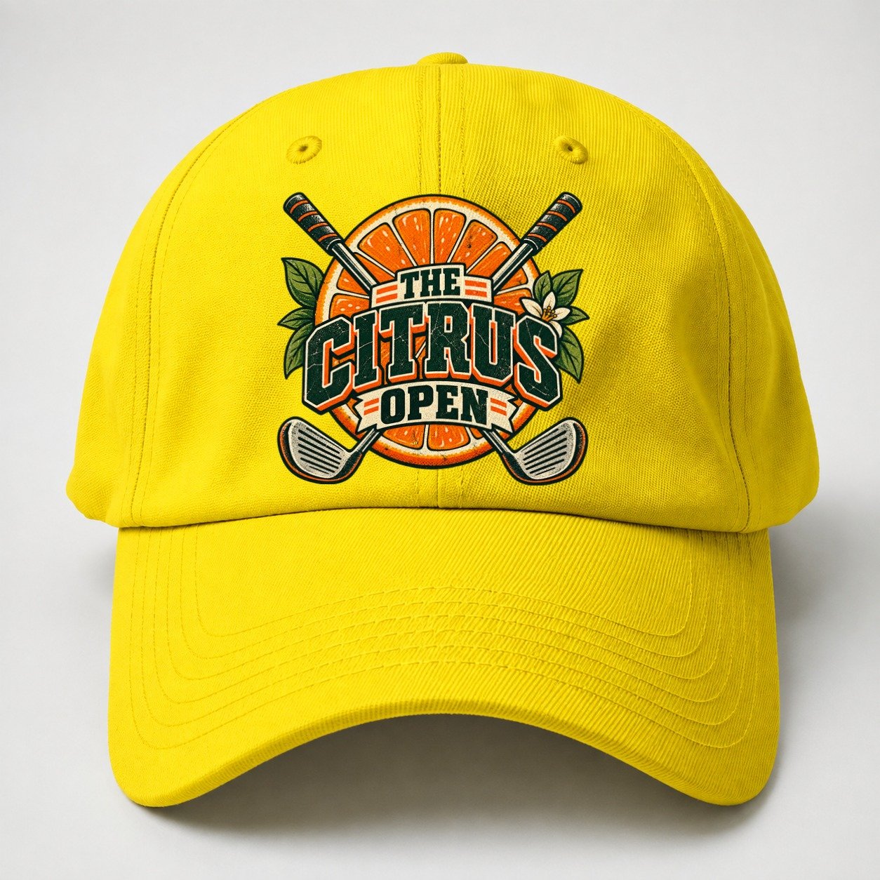 The Citrus Open Golf Life Baseball Cap – Yellow