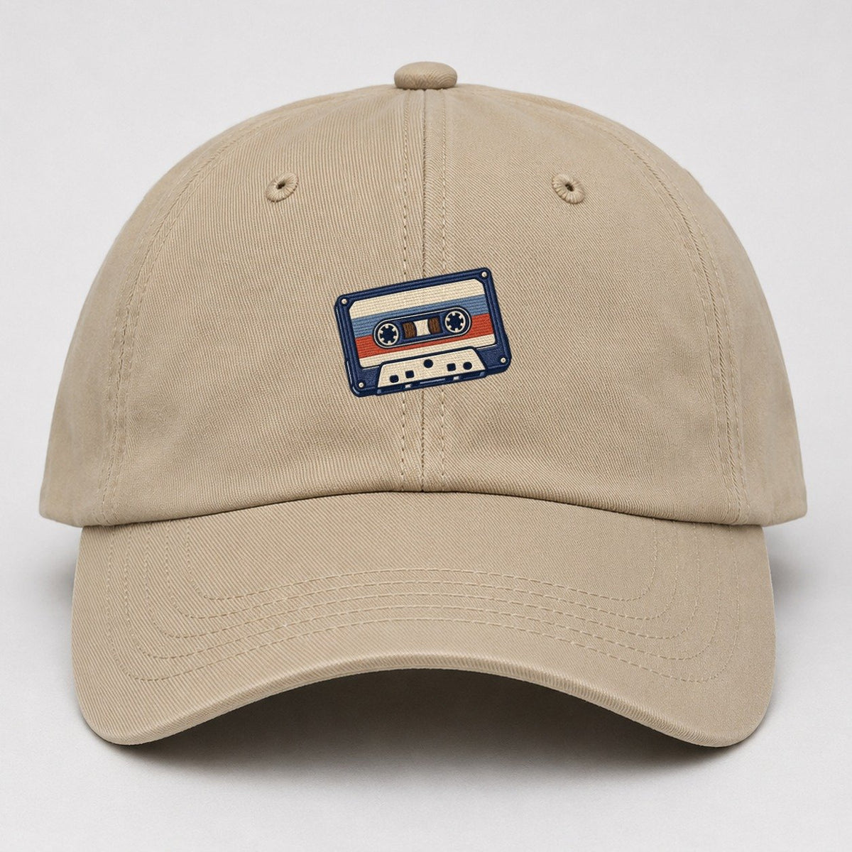 Cassette Tape Tiny Solo Marks Baseball Cap – Khaki