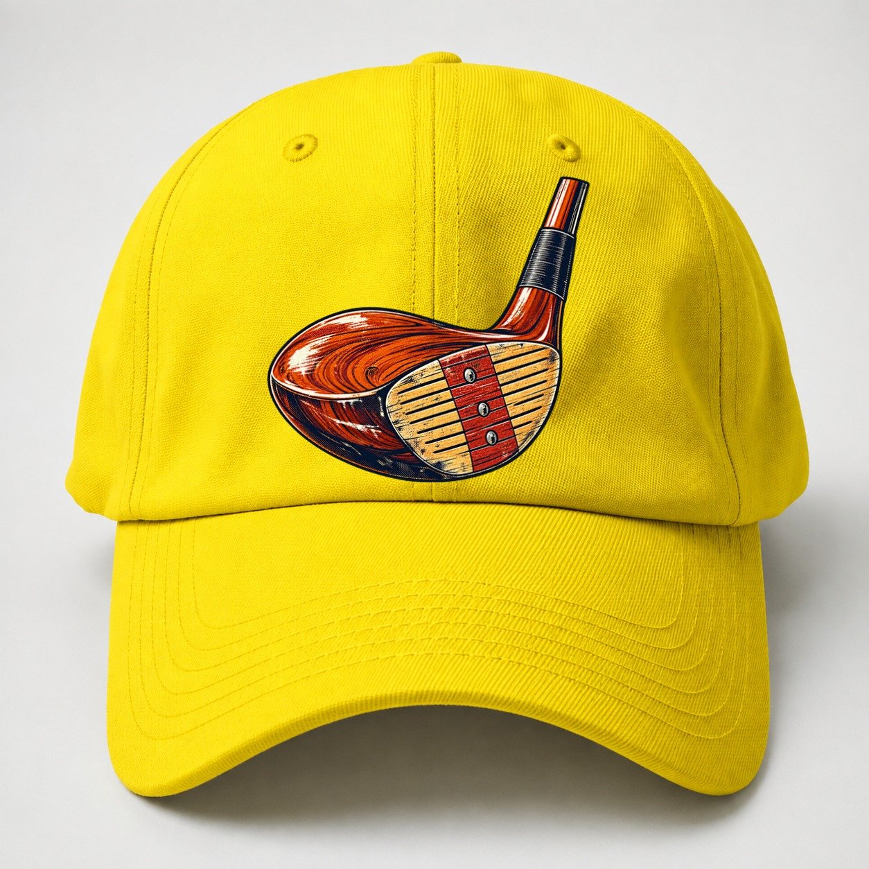 Vintage Club Head Golf Life Baseball Cap – Yellow