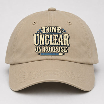 Tone Unclear On Purpose American Wit Baseball Cap – Khaki