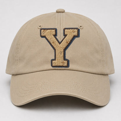 Varsity Chenille Y Monogram Baseball Cap – Khaki