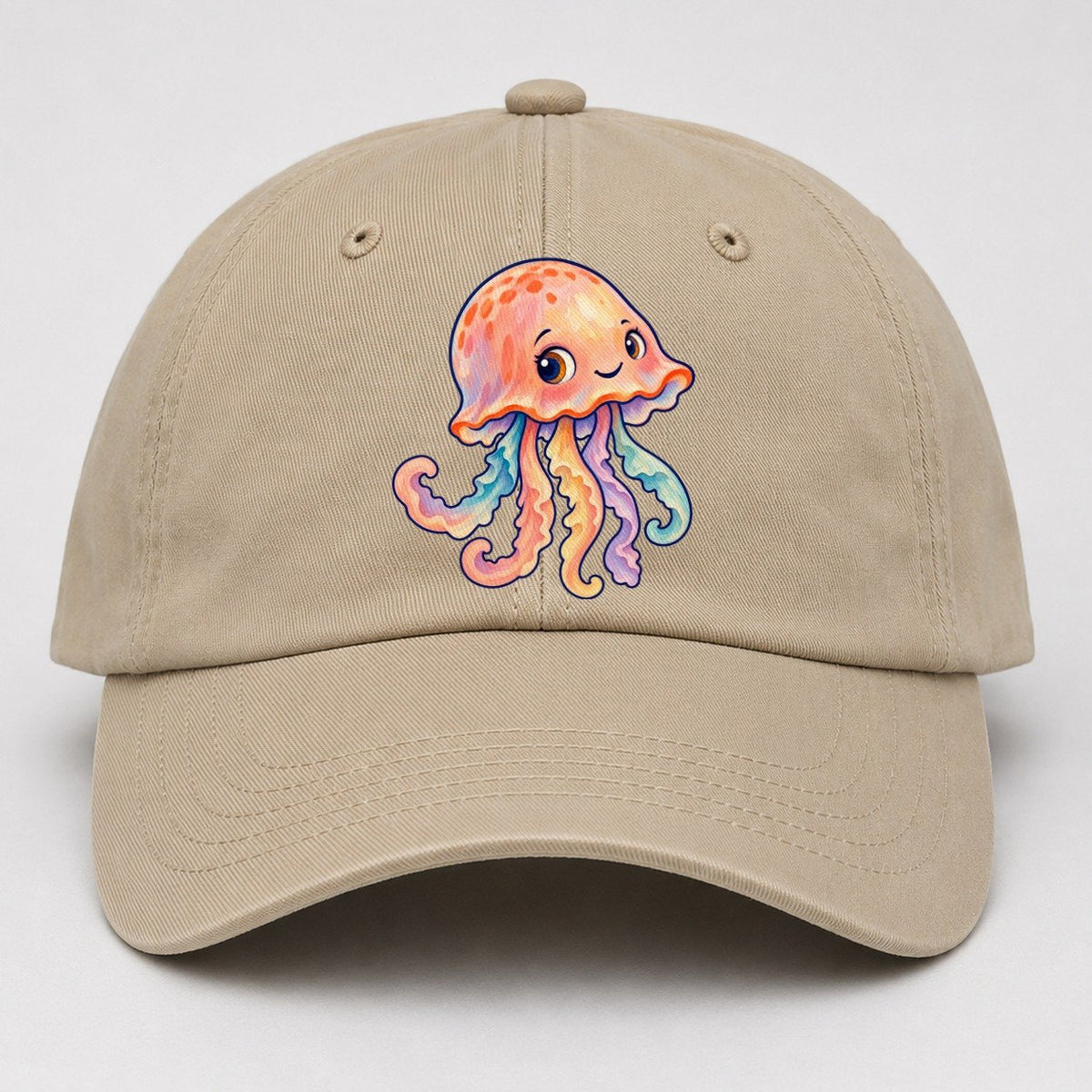 Jellyfish Bell Tilt Sea Sprite Baseball Cap – Khaki