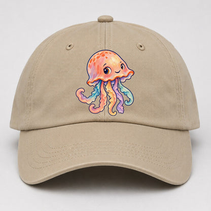 Jellyfish Bell Tilt Sea Sprite Baseball Cap – Khaki