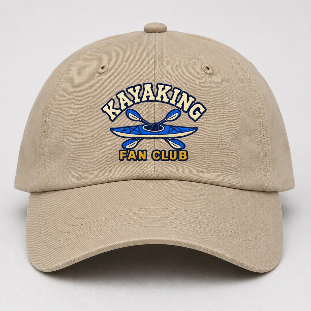 Kayaking Fan Club Baseball Cap – Khaki