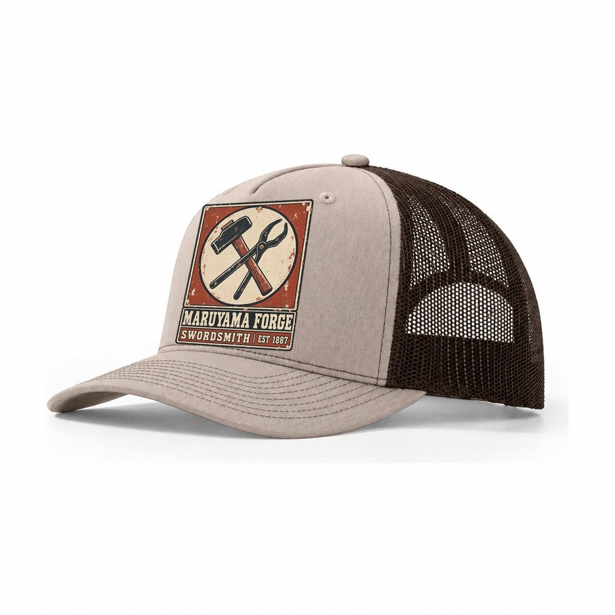 Maruyama Forge Noren Trade Co Trucker Hat – Khaki Brown