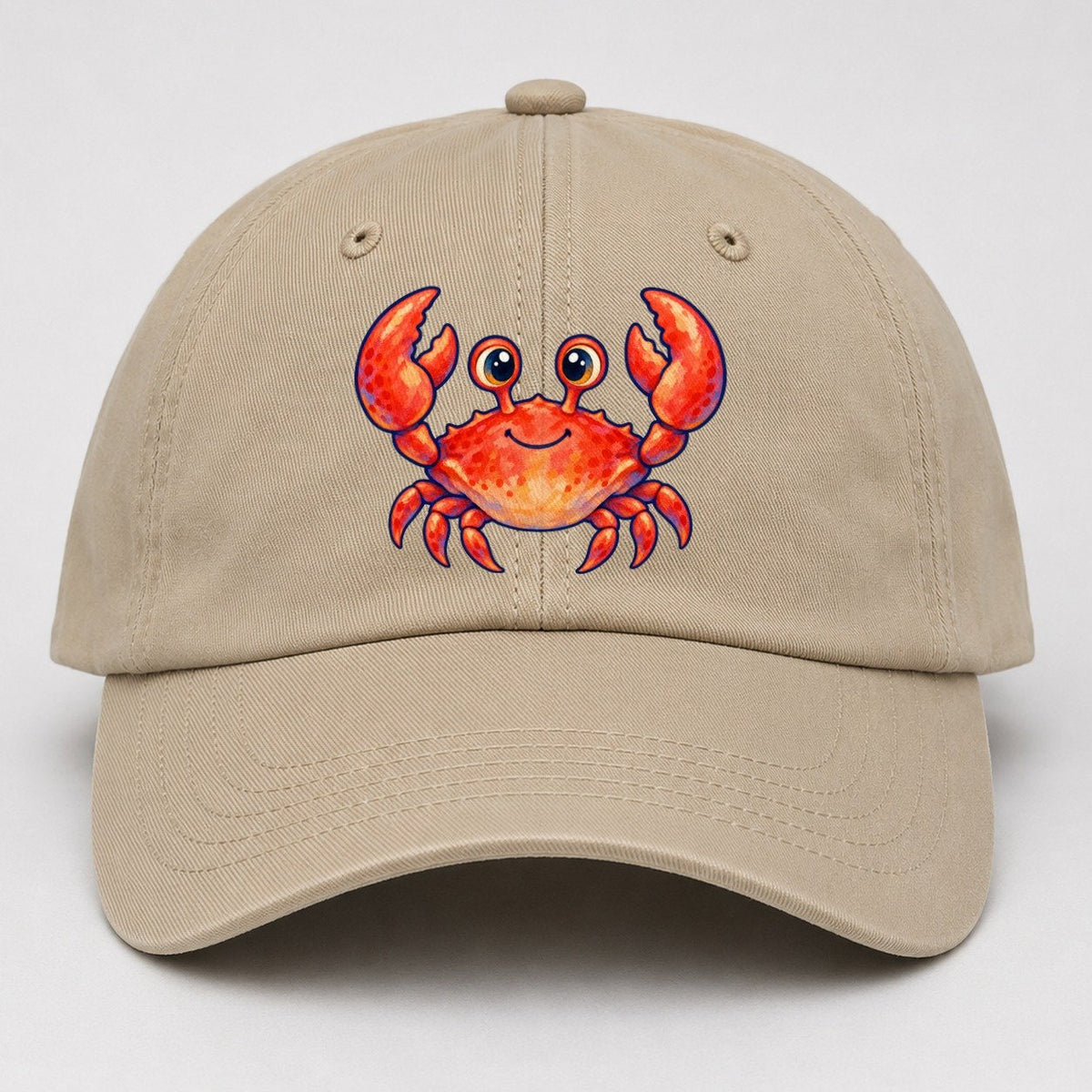 Crab Front Claw Hello Sea Sprite Baseball Cap – Khaki