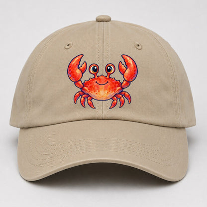 Crab Front Claw Hello Sea Sprite Baseball Cap – Khaki