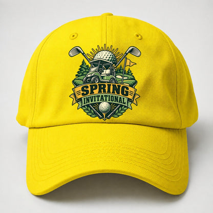 Spring Invitational Golf Life Baseball Cap – Yellow