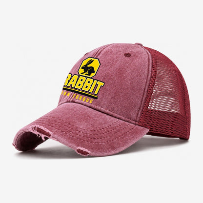 Rabbit High Torque Heavy Duty Washed Trucker Hat – Wine Red