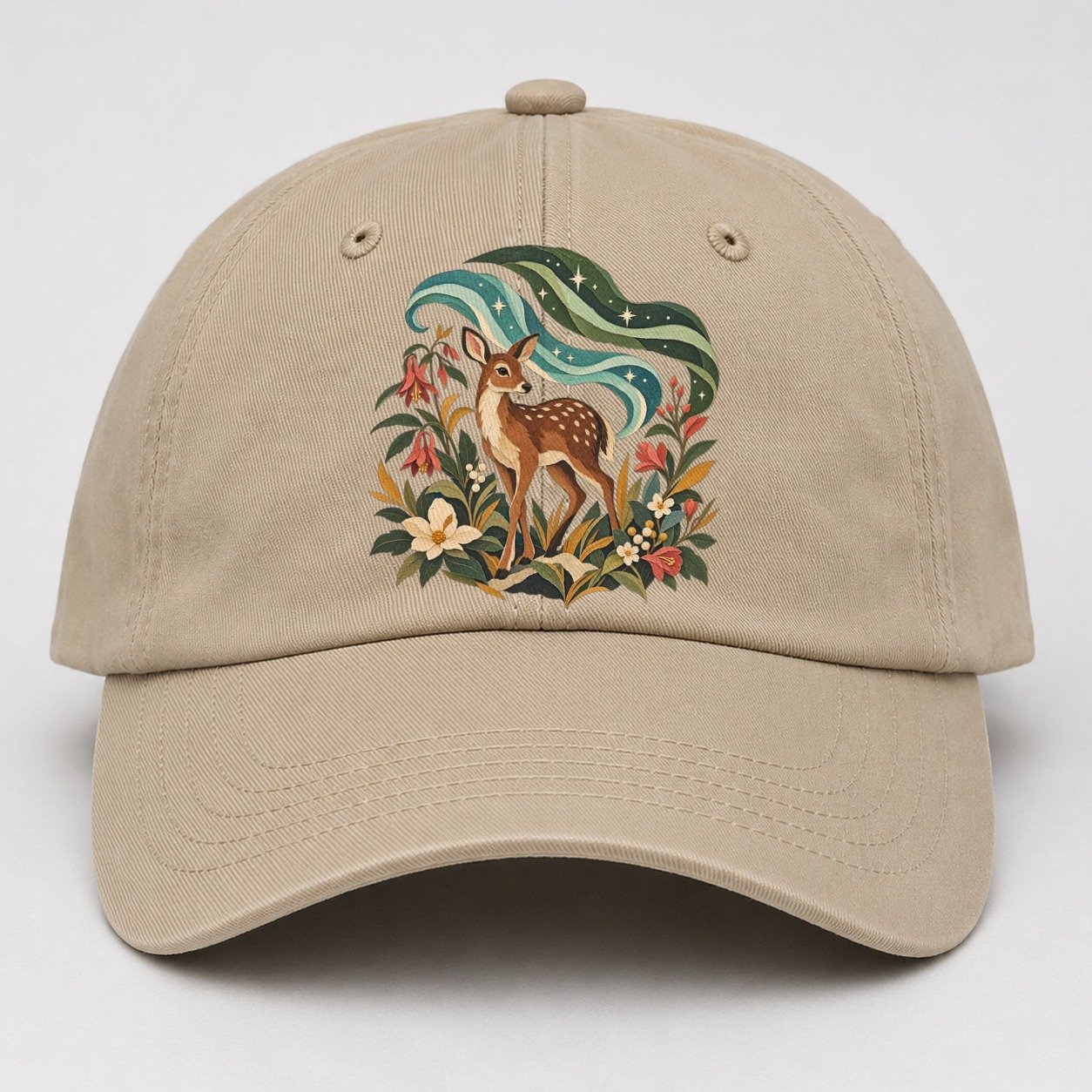 Deer Aurora Shelter Gentle Wild Baseball Cap – Khaki