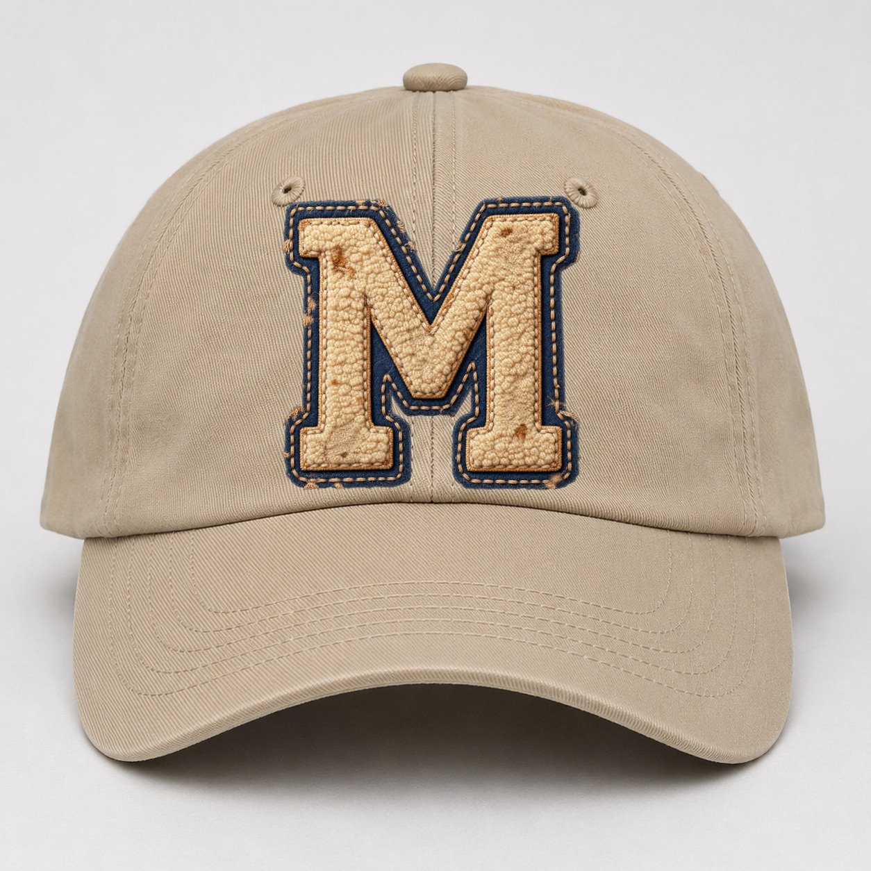 Varsity Chenille M Monogram Baseball Cap – Khaki
