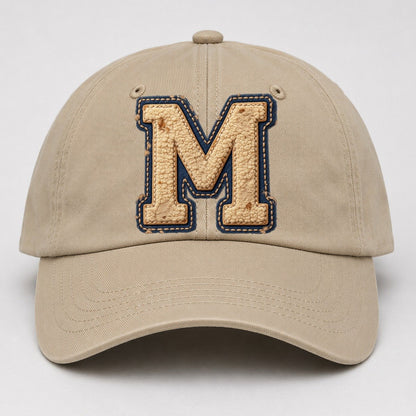 Varsity Chenille M Monogram Baseball Cap – Khaki