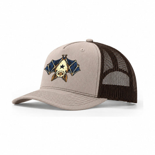 Pallid Bat Star Belly Sundown Familiars Trucker Hat – Khaki Brown