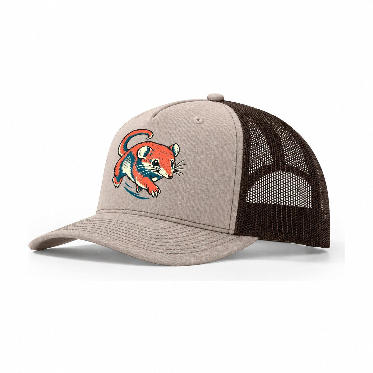 River Shrew Dash Trucker Hat – Khaki Brown