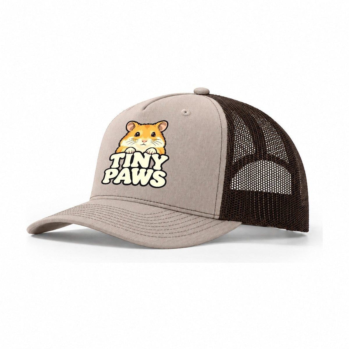 Tiny Paws Small Pet Logos Trucker Hat – Khaki Brown