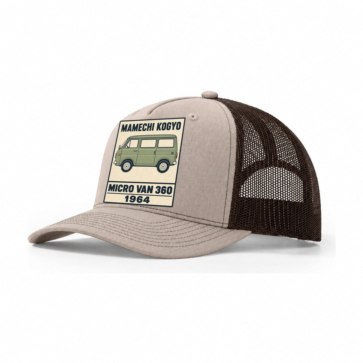 Mamechi Van Showa Speed Plates Trucker Hat – Khaki Brown