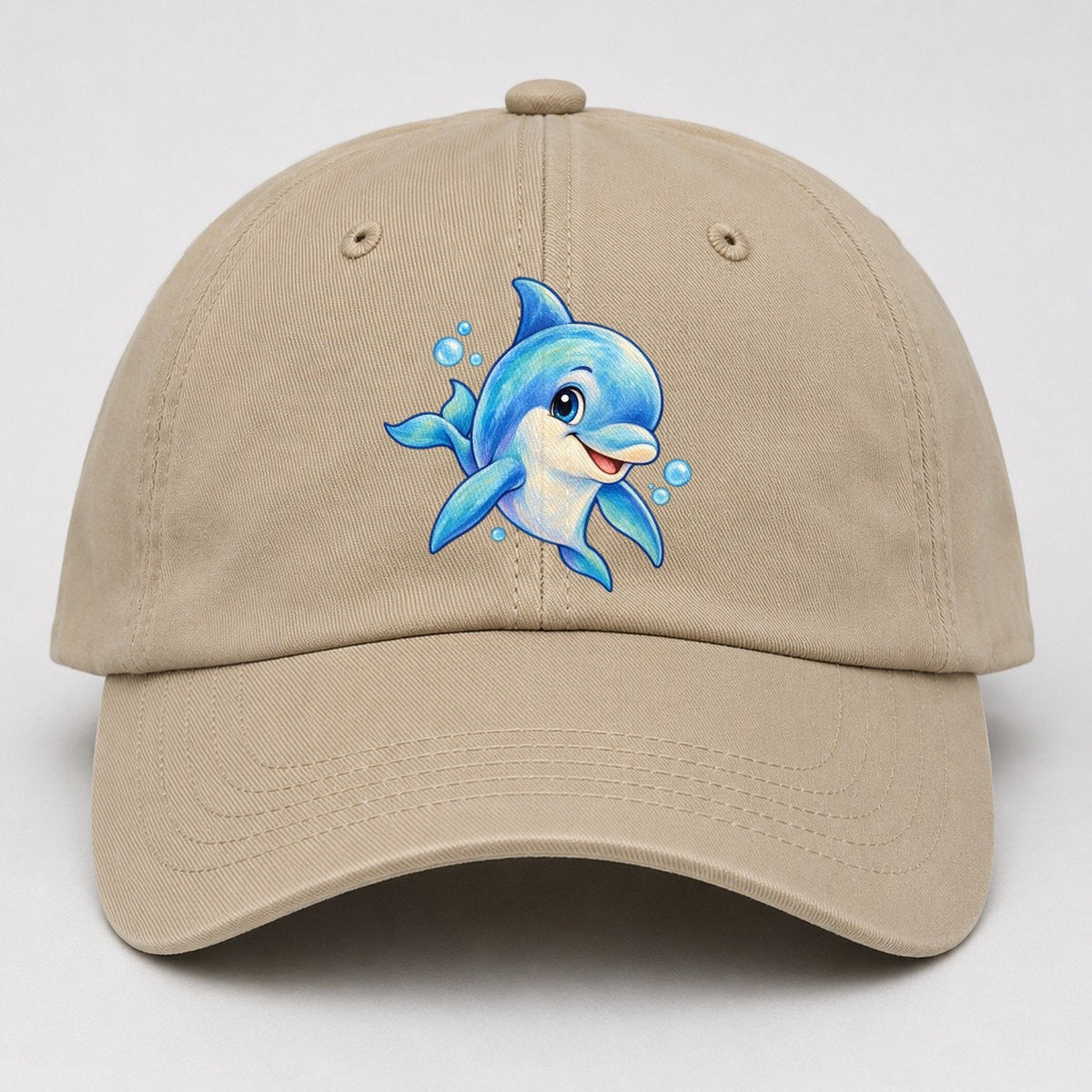 Dolphin Three Quarter Swim Sea Sprite Baseball Cap – Khaki