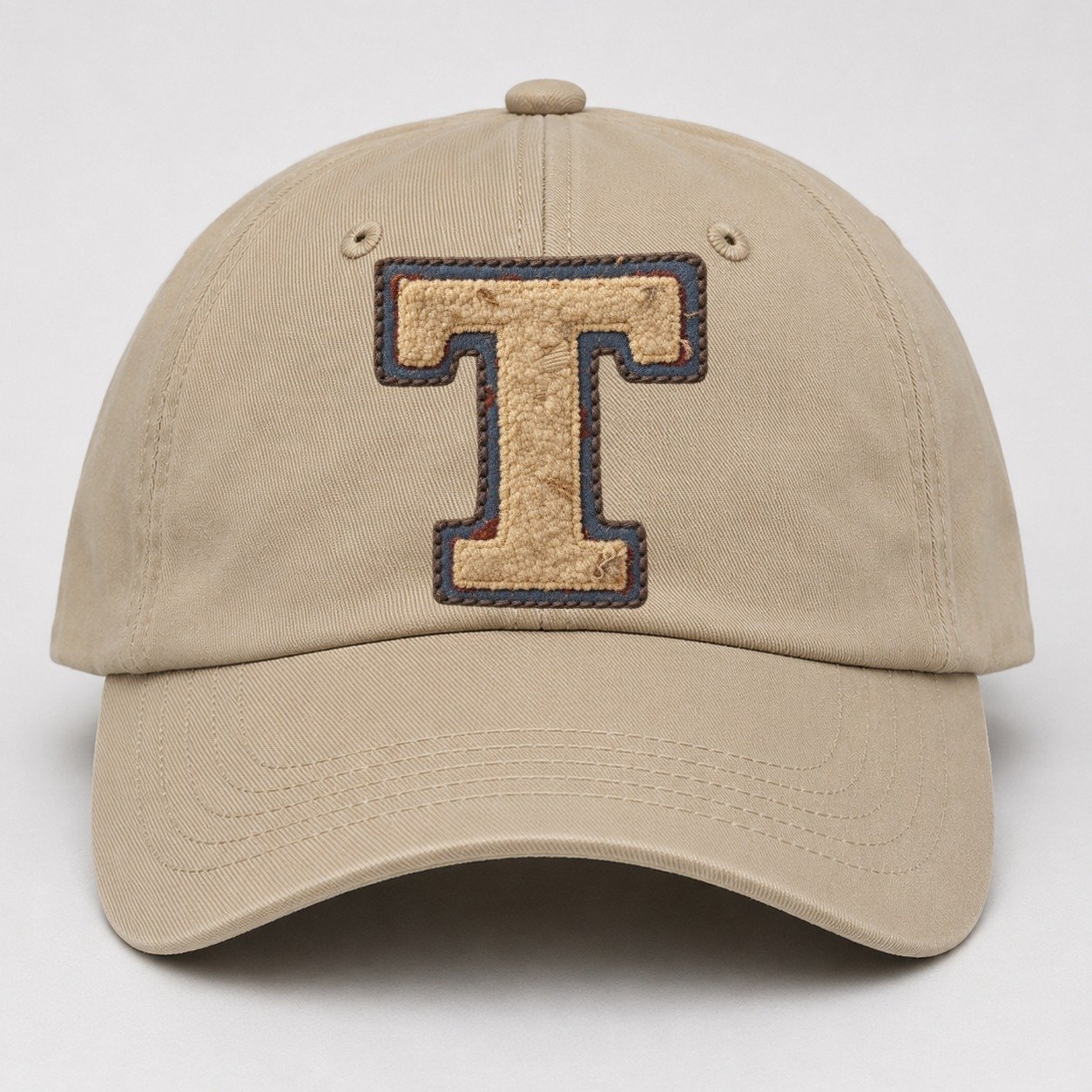 Varsity Chenille T Monogram Baseball Cap – Khaki