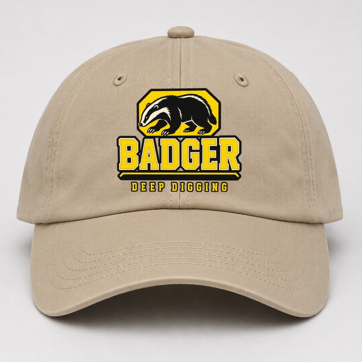 Badger Deep Digging Heavy Duty Baseball Cap – Khaki