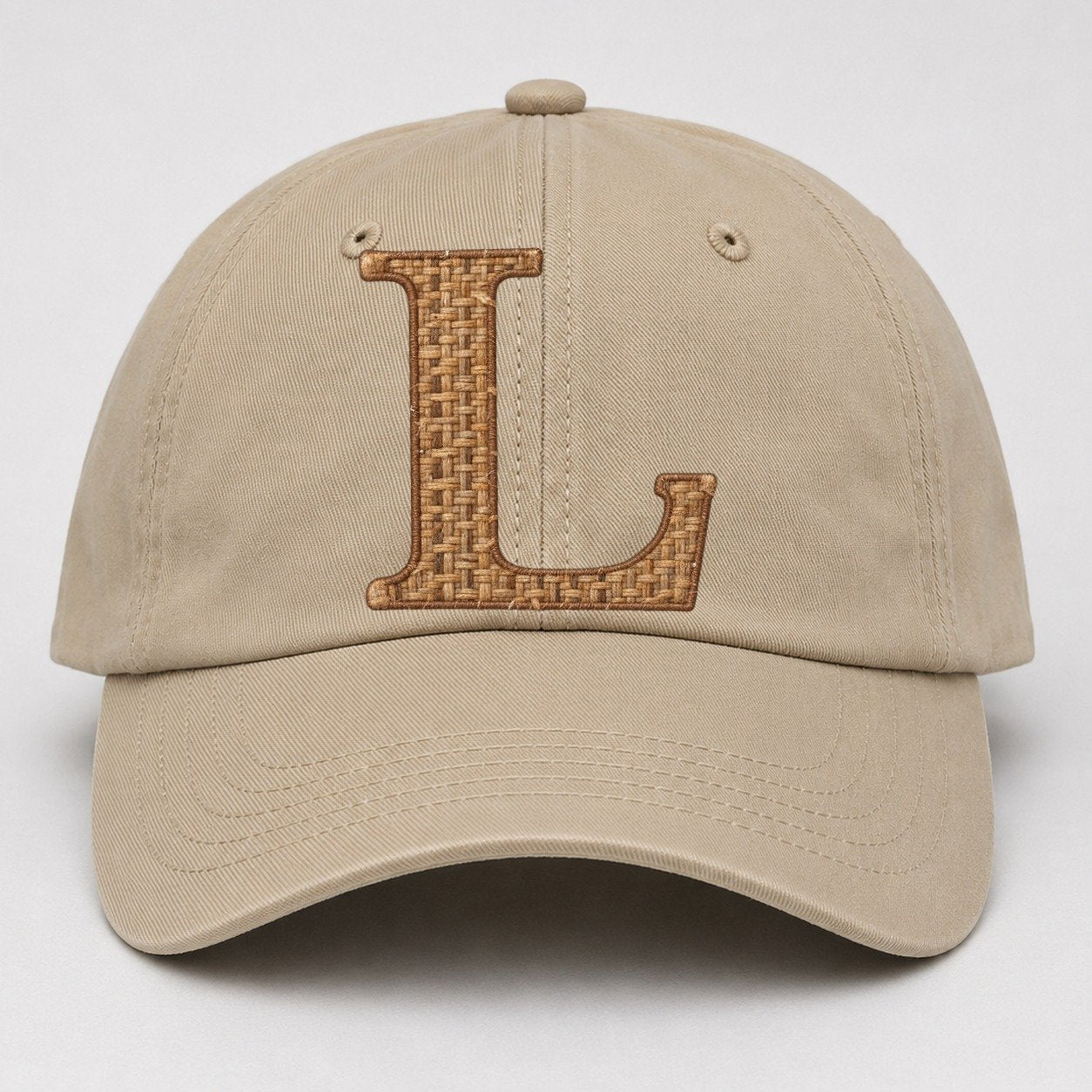 Woven Tweed L Monogram Baseball Cap – Khaki
