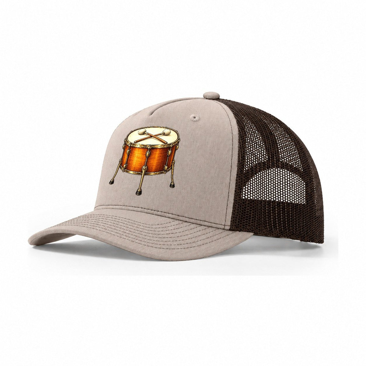 Felt Mallets Over Floor Tom Pastimes Companions Trucker Hat – Khaki Brown