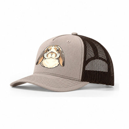 Lop Rabbit Soft Ears Small Pet Logos Trucker Hat – Khaki Brown